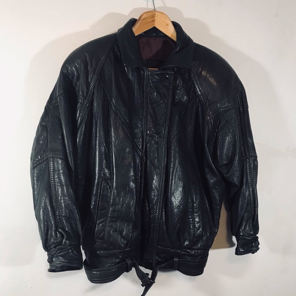 Jackets & Blazers - Vintage 90s distressed leather jacket